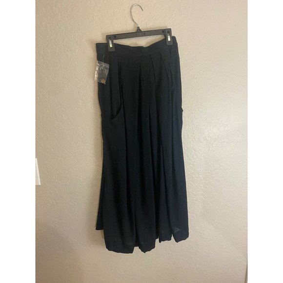 Free People Foreigner Culotte Pants Black Wrap Wide Leg Cropped Flowy - XS - Picture 4 of 14